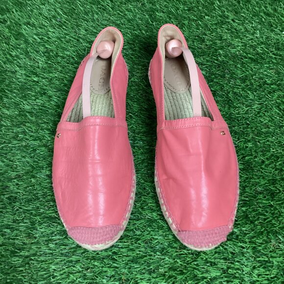 COACH Casey Leather Espadrilles in Bright Coral (Salmon/Pink) 8B - Picture 2 of 14